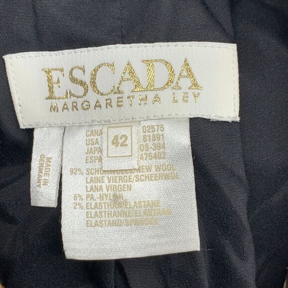 Escada Margaretha Ley Cheetah Zip Front Jacket Blazer Animal Print Size 42 Large - Picture 3 of 11